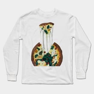 hand drawn pizza Long Sleeve T-Shirt